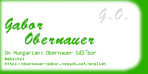 gabor obernauer business card